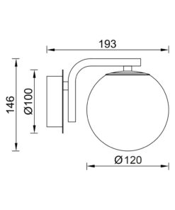 Απλίκα 1 x G9 μαύρη – BV01-00123