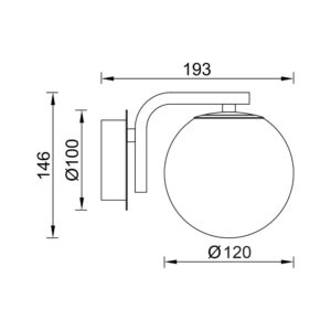 Απλίκα 1 x G9 μαύρη – BV01-00123