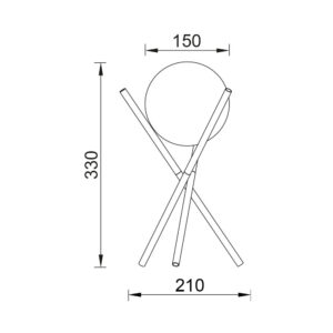 Πορτατίφ 1 x G9 μαύρο – BV01-00119