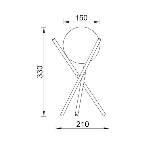 Πορτατίφ 1 x G9 μαύρο – BV01-00119