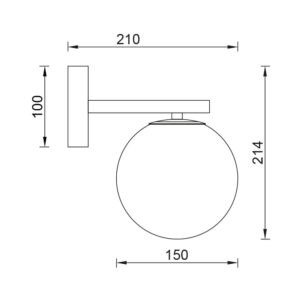 Απλίκα 1 x G9 μαύρη – BV01-00117