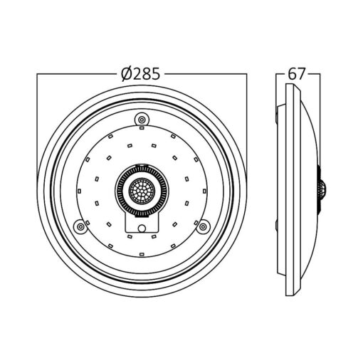 Πλαφονιέρα led με ανίχνευση “Sensa” 15w 1460lm 4000k – BC15-00310