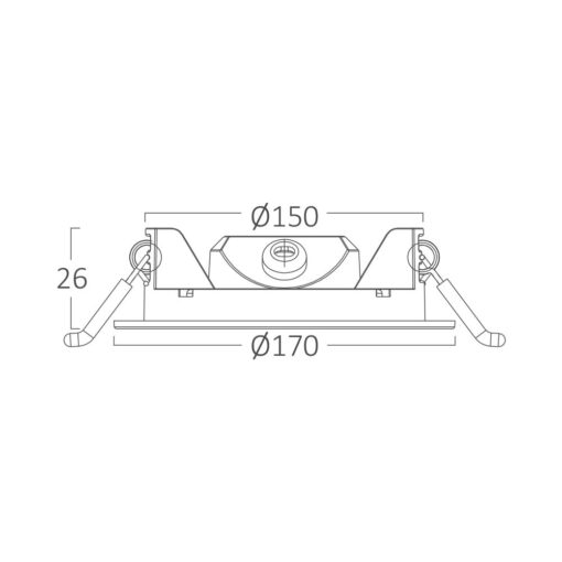 LED Πάνελ Στρογγυλό Χωνευτό 12w 1120lm CCT Dimmable Μαύρο Φ170 – BP01-91281