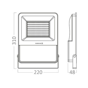 Προβολέας ηλιακός (solar) IP65 75w (250w) 3000lm 3CCT 2m Καλώδιο – BT64-02481