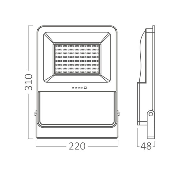 Προβολέας ηλιακός (solar) IP65 75w (250w) 3000lm 3CCT 2m Καλώδιο – BT64-02481