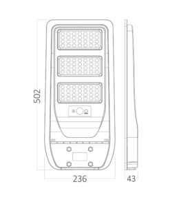 ΦΩΤΙΣΤΙΚΟ LED ΔΡΟΜΟΥ ΗΛΙΑΚΟ 50W 6500K IP65 ΜΑΥΡΟ – BT43-05031