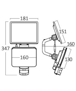 Προβολέας ηλιακός (solar) IP54 15w 1500lm CCT με ανίχνευση – BG36-00281