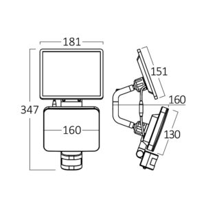 Προβολέας ηλιακός (solar) IP54 15w 1500lm CCT με ανίχνευση – BG36-00281
