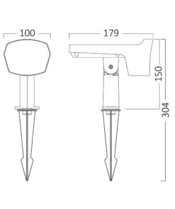 Σποτ (Solar) Καρφωτό 12W 2IN1 IP65 Γκρί – BG36-00582
