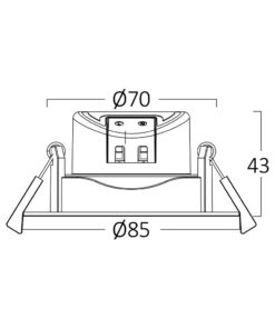 Σποτ led dimmable 7w 630lm CCT (μαύρο) – BD02-60781