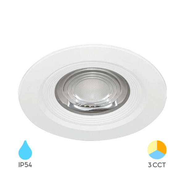 Σποτ Led GE 7W 3IN1 RND IP54 Λευκό – BD01-00780