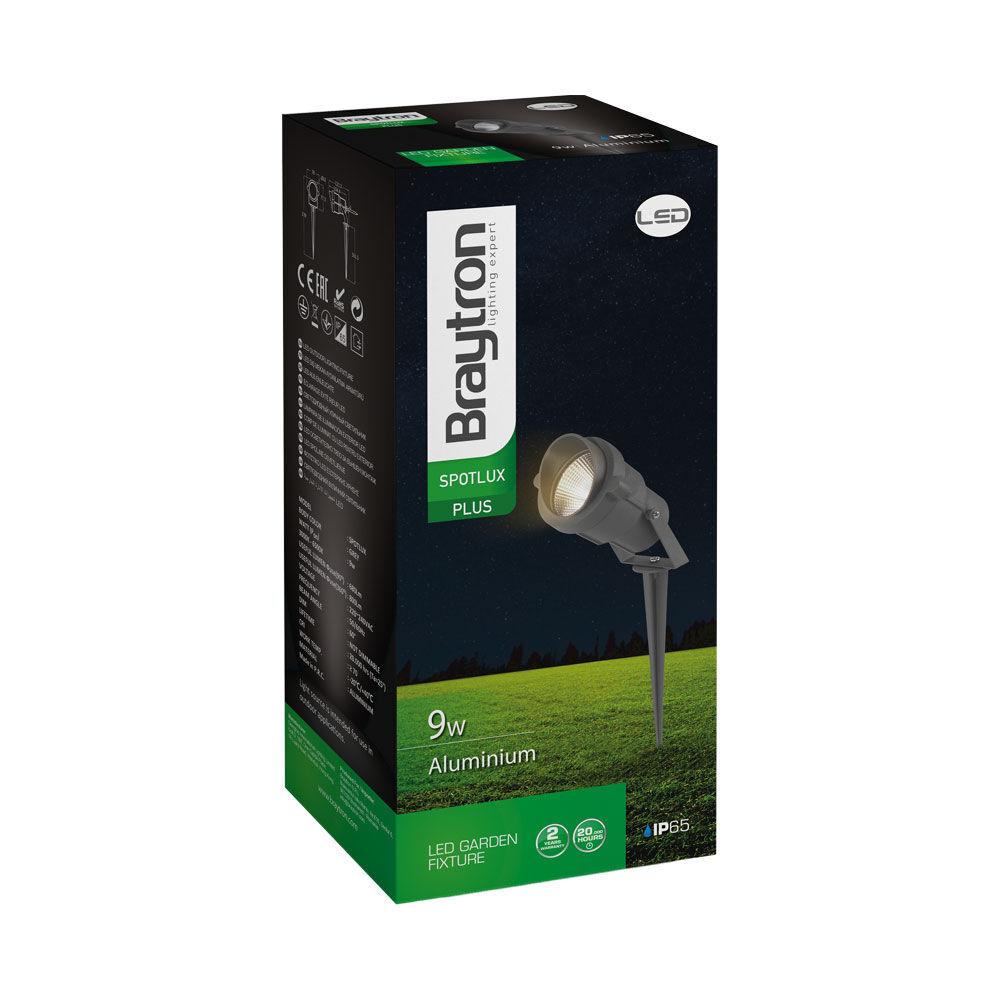 BRY-SPOTLUX-9W-GRY-AMB-IP65-LED SPIKE LIGHT – BT25-00172