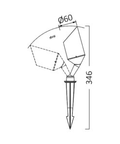 BRY-SPOTLUX-GU10-GRY-PLS-IP65-LED SPIKE LIGHT – BT25-00351