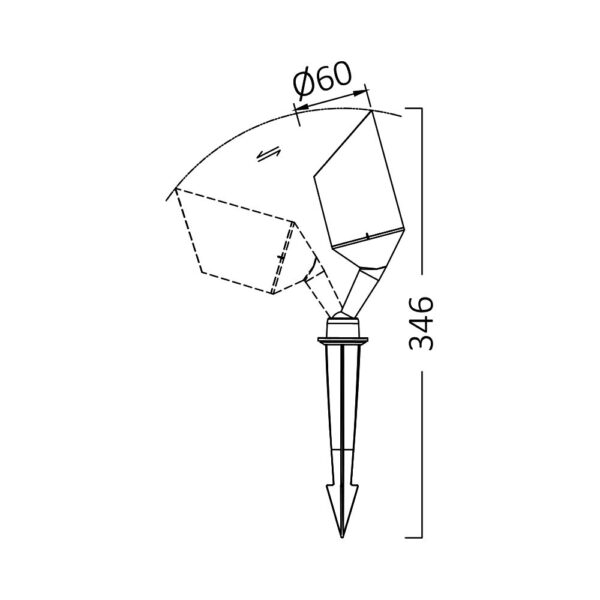 BRY-SPOTLUX-GU10-GRY-PLS-IP65-LED SPIKE LIGHT – BT25-00351