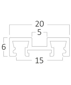 Μαγνητική ράγα ultra slim 1m 48V μαύρη – BY41-01111