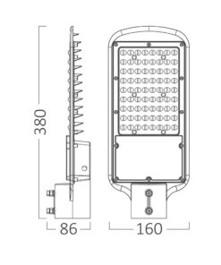 BRY-ST83-50W-GRY-6500K-IP66-LED STREET LIGHT – BT42-85032