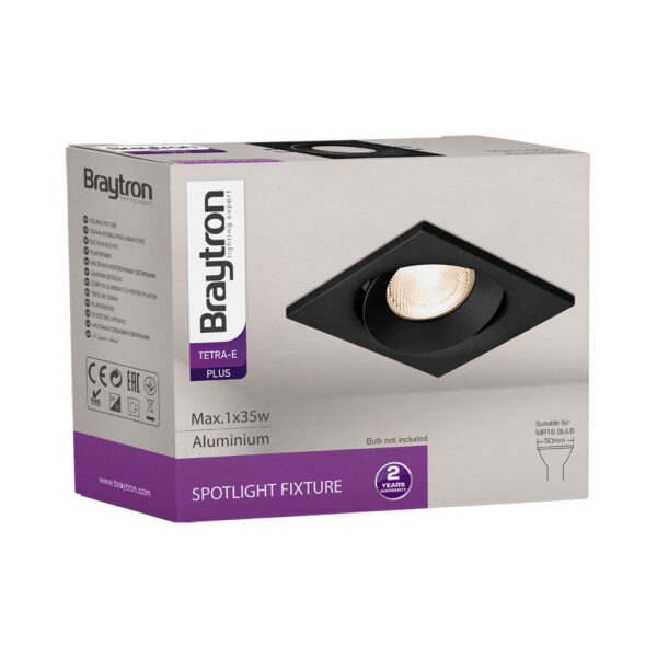 Σποτ Tetra SQR GU10 Μαύρο – BH03-04131
