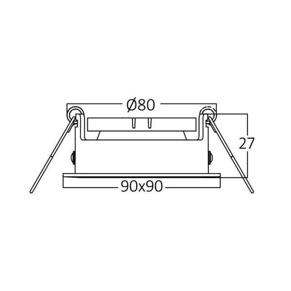 Σποτ Tetra SQR GU10 Μαύρο – BH03-04131