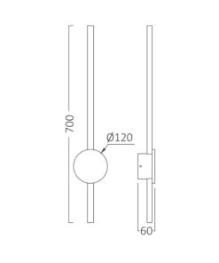 Απλίκα “Tiny” 16w 1580lm 3000k Μαύρη – BH07-04201