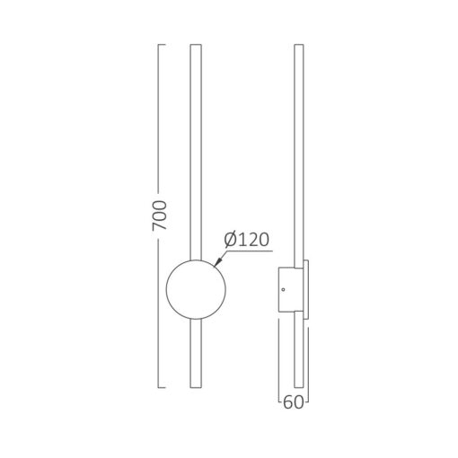Απλίκα “Tiny” 16w 1580lm 3000k Χρυσή – BH07-04206