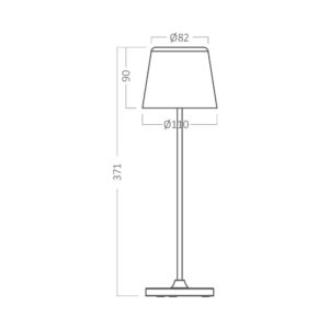Επαναφορτιζόμενο πορτατίφ “Tower” dimmable 3w 3000k – BK06-00080