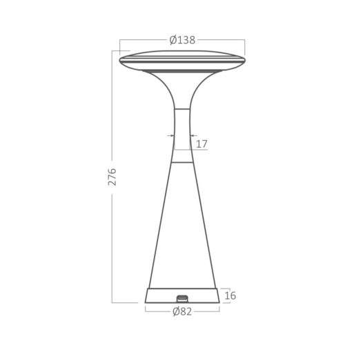 Επαναφορτιζόμενο πορτατίφ “Tower” dimmable 3w CCT – BK06-00090
