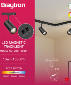 Σποτ Led Μαγνητικής Ράγας 18W 1580lm 3CCT Μαύρο – BD61-00381