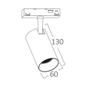 Σποτ Led Μαγνητικής Ράγας 18W 1580lm 3CCT Μαύρο – BD61-00381