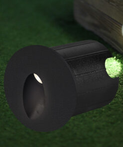 BRY-VECTOR-A-RND-BLC-2W-3000K-IP65-WALL LIGHT – BG38-02201