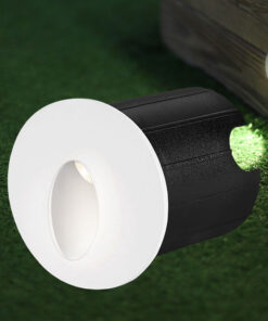 BRY-VECTOR-A-RND-WHT-2W-3000K-IP65-WALL LIGHT – BG38-02200