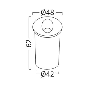 BRY-VECTOR-A-RND-WHT-2W-3000K-IP65-WALL LIGHT – BG38-02200