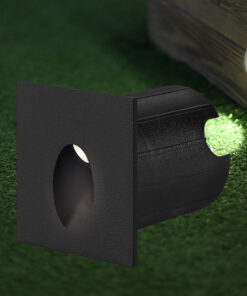 BRY-VECTOR-A-SQR-BLC-2W-3000K-IP65-WALL LIGHT – BG38-02301