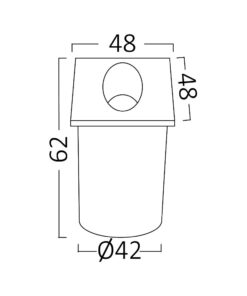 BRY-VECTOR-A-SQR-BLC-2W-3000K-IP65-WALL LIGHT – BG38-02301