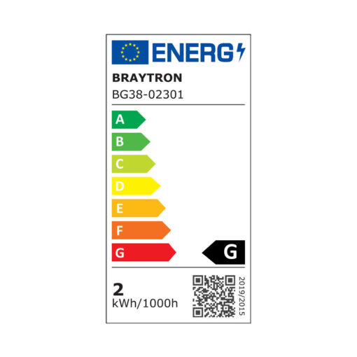 BRY-VECTOR-A-SQR-BLC-2W-3000K-IP65-WALL LIGHT – BG38-02301