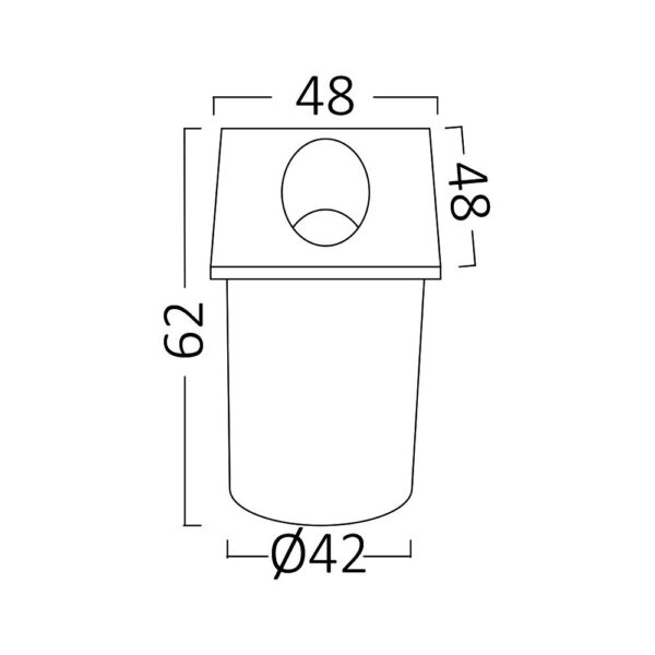 BRY-VECTOR-A-SQR-WHT-2W-3000K-IP65-WALL LIGHT – BG38-02300
