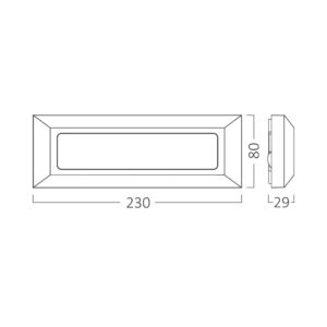 Απλίκα led “Vecta” 3w CCT IP65 Ανθρακί – BG38-01882
