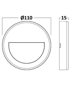 Απλίκα Vekta 3w IP65 160lm 3000k – BG38-02001