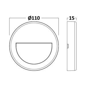 Απλίκα Vekta 3w IP65 160lm 3000k – BG38-02001