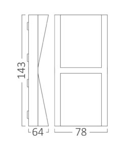 Απλίκα led “Vecta” 2x6w CCT IP65 Ανθρακί – BG38-02782