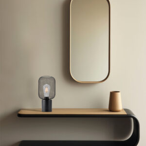 Πορτατίφ 1 x Ε27 μαύρο/ξύλο – BV03-00016