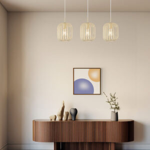 Κρεμαστό φωτιστικό ράγα 3 x Ε27 μπεζ – BV03-00071