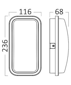 Απλίκα led “Walls” 15w IP65 1460lm 3000k – BG38-00302