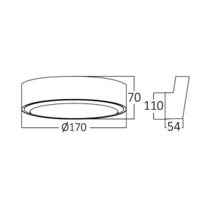 Απλίκα led “Walls” 12w IP65 1140lm 6500k – BG38-00732