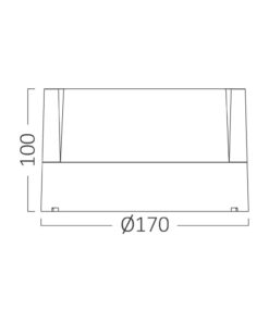 Απλίκα 15w IP65 1450lm 3000k – BG38-01001