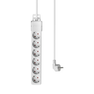 Πολύπριζο Xline 6Θ. 3X1,5mm 3m Καλώδιο Με Βάση Στήριξης – BY72-00063