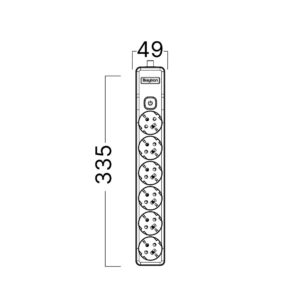Πολύπριζο Xline 6Θ. Με Διακόπτη Χωρίς Καλώδιο Με Βάση Στήριξης – BY72-00260