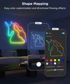 Wi-Fi Smart Σετ Neon LED RGBIC 5m H61D5-W Govee 1.SH.01.G058