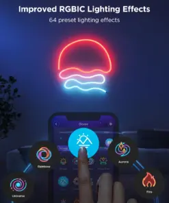 Wi-Fi Smart Σετ Neon LED RGBIC 5m H61D5-W Govee 1.SH.01.G058