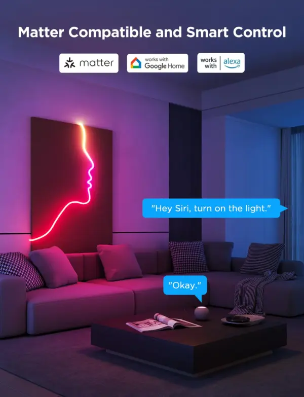 Wi-Fi Smart Σετ Neon LED RGBIC 5m H61D5-W Govee 1.SH.01.G058