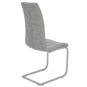 Καρέκλα Darrell pakoworld PU antique γκρι-βάση χρωμίου – 029-000022